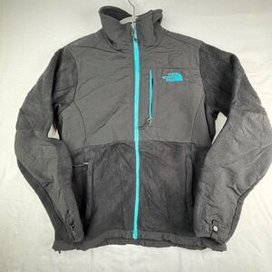 The North Face Denali Full Zip Fleece Jacket Size S Black Teal
